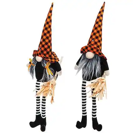 Front. BreeBe - *Dangle Leg Halloween Gnome 2 Asstd. - Multicolor.