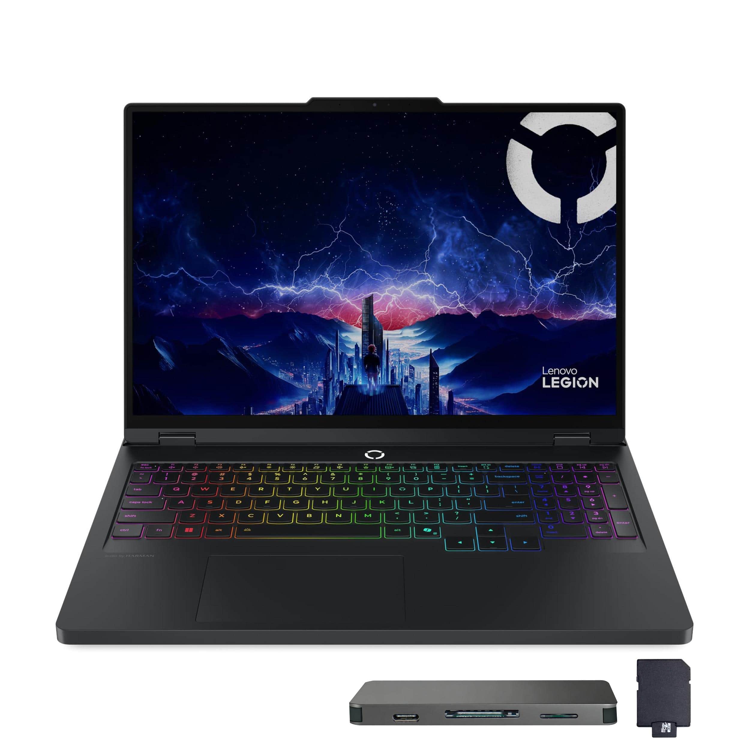 Lenovo - Legion Pro 5 16" Gaming Laptop,Ryzen 7 8745HX,32GB RAM,2TB SSD+1TB Dock Set,RTX 5060,Backlit,Win 11 Pro - Black
