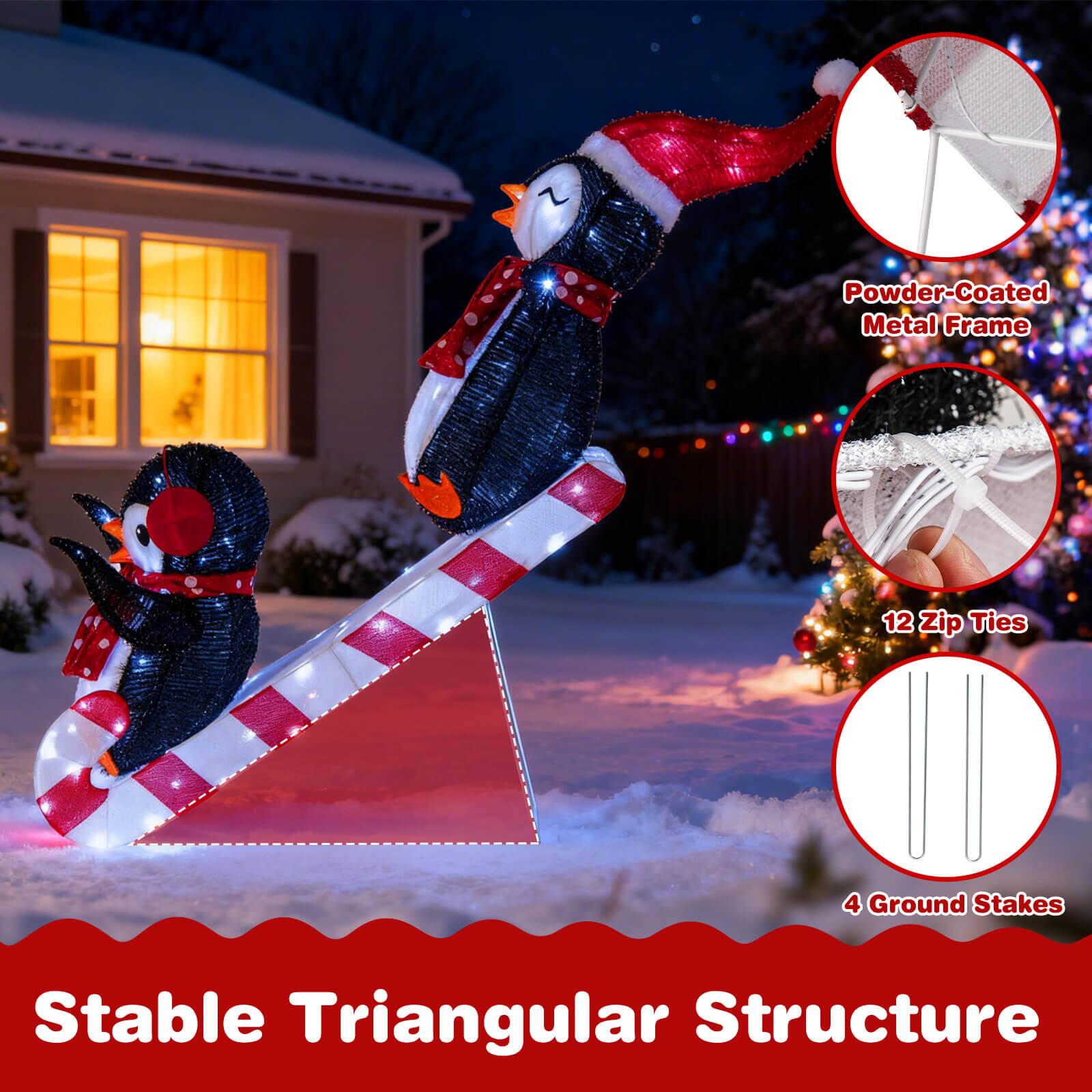 Powder-Coated Metal Frame  
12 Zip Ties  
4 Ground Stakes  
Stable Triangular Structure