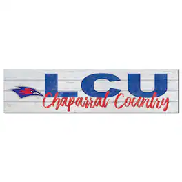 Jardine - Lubbock Christian Chaparral 10" x 40" Logo Sign - White