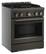 Angle. KitchenAid - 4.1 Cu. Ft Commercial Gas Range with No Preheat Air Fry Mode and 4 Burner - Black Ore.