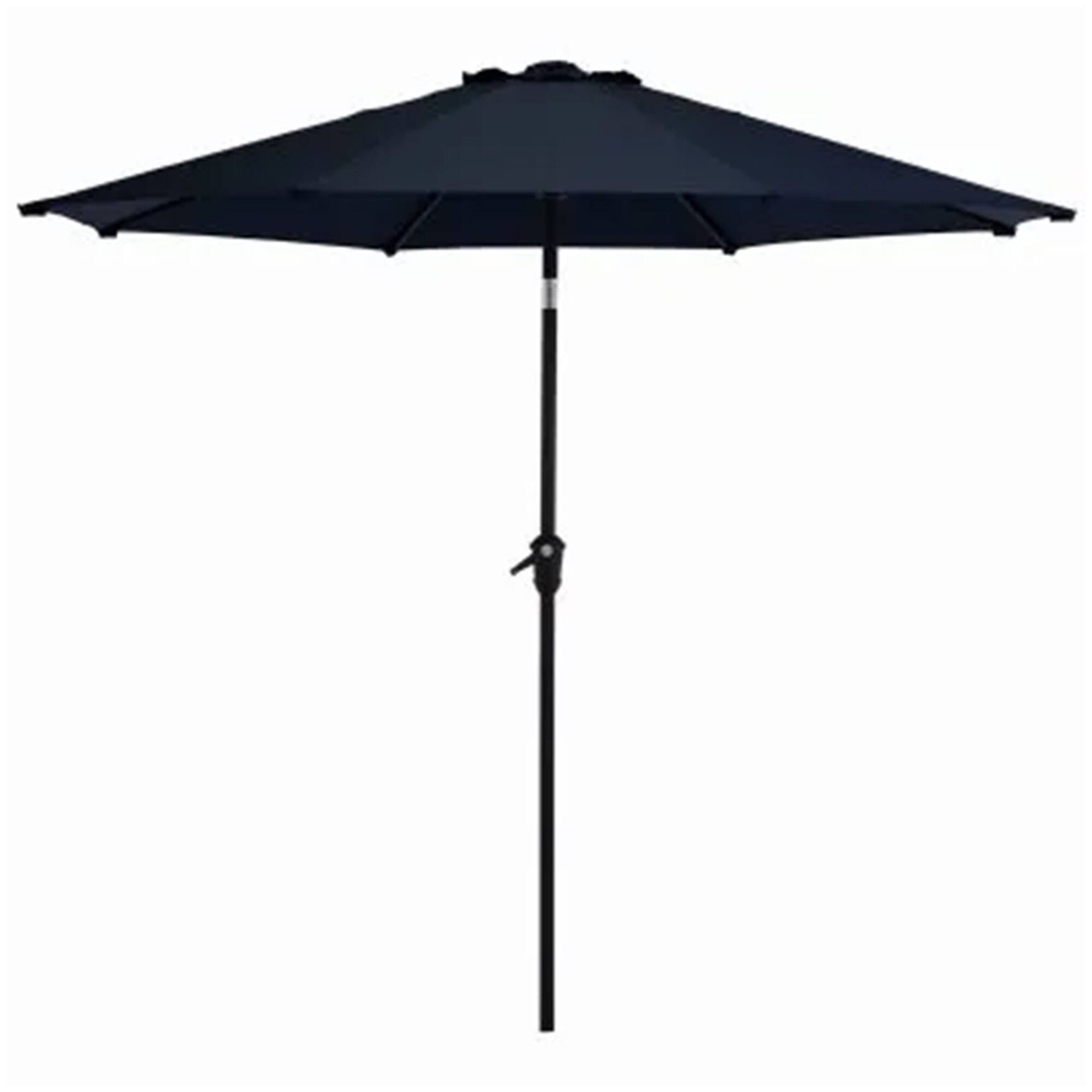 Four Seasons Courtyard - Rockland 9 Foot Outdoor Patio Market Umbrella - Navy Blue