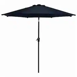 Four Seasons Courtyard - Rockland 9 Foot Outdoor Patio Market Umbrella - Navy Blue