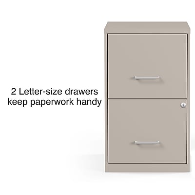 2 Letter-size drawers keep paperwork handy