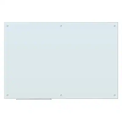 Front. U Brands - Magnetic Glass Dry Erase Board, Frameless, 6' x 4" - Frameless.