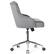 Alt View 14. Costway - Velvet Swivel Office Chair with Nailed Trim - Gray.