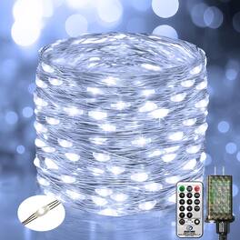 Veranti - 33 ft 100 LED Christmas Fairy String Lights for Trees and Holiday Decor with Remote, Dimming and Timer