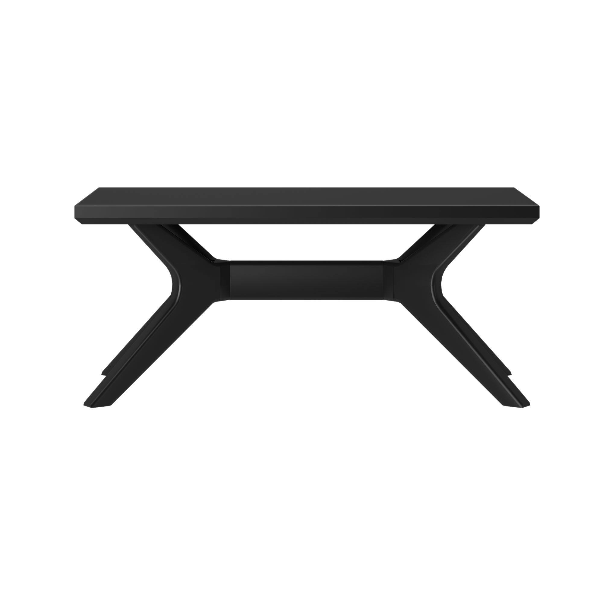 Alt View 3. Plank+Beam - Verso Rectangular Coffee Table (40in x 20in / 1020mm x 510mm), Black - Black.