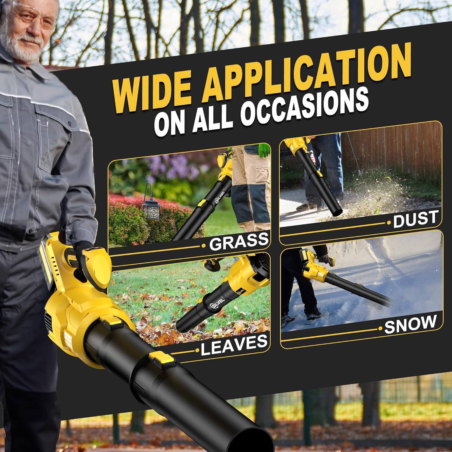 GRASS, LEAVES, DUST, SNOW