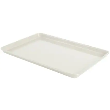 Front. Martha Stewart - Martha Stewart Everyday Color Bake 13 Inch Carbon Steel Rectangle Cookie Sheet in Linen - Linen.