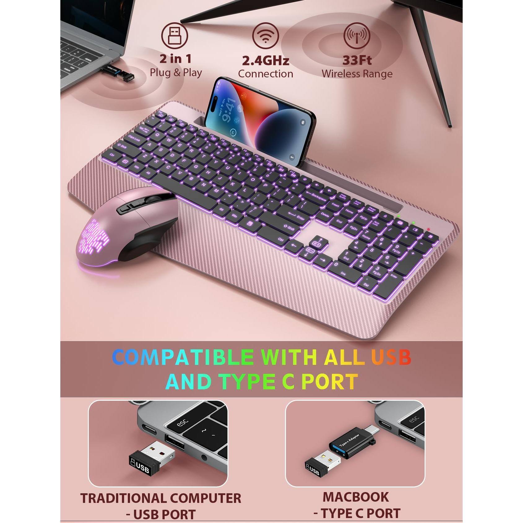a em - B S 2 in 1 2.4GHz 33Ft Plug & Play Connection Wireless Range 9:41 N - t a a G F ' a - a a a 8 . . 2 D F  P  P F a - E e  a - - F  I J . a - . O  - - - K  - M 1 a : - - - p . . 1 - it - P a -r  . - - - - . - - B - S - O - - , ? - 1 - a  .  - - 9 . - a 1 - - e 2 - 0 a 3 - - - OF . COMPATIBLE WITH ALL USB AND TYPE C PORT

2 in 1
Plug & Play

2.4GHz
Connection

33Ft
Wireless Range

COMPATIBLE WITH ALL USB AND TYPE C PORT

TRADITIONAL COMPUTER
- USB PORT

MACBOOK
- TYPE C PORT