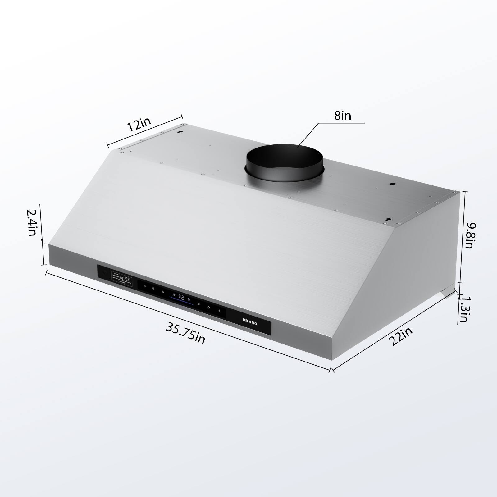 12in 8in 2.4in 9.8in 35.75in 22in 1.3in