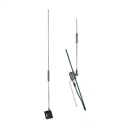 Front. Tram - Tram 1192 50-Watt Pretuned Dual-Band 150 MHz to 154 MHz VHF/450 MHz to 470 MHz UHF Amateur Radio Antenna Kit - Black.