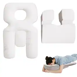 wowmax - Post-Op Recovery Pillow - Memory Foam Face Down Support for BBL, Eye Surgery & Stomach Sleepers - White