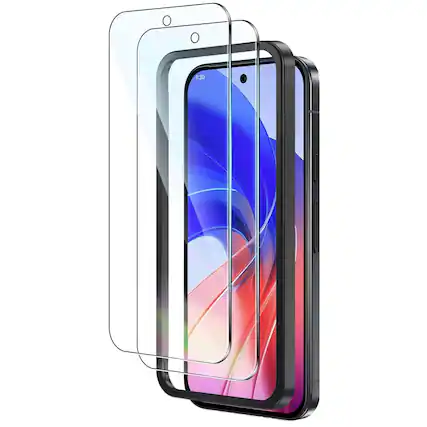 Front. SaharaCase - Ultra-Strong Tempered Glass with Alignment Tool for Google Pixel 10 Pro (2-Pack) - Clear.