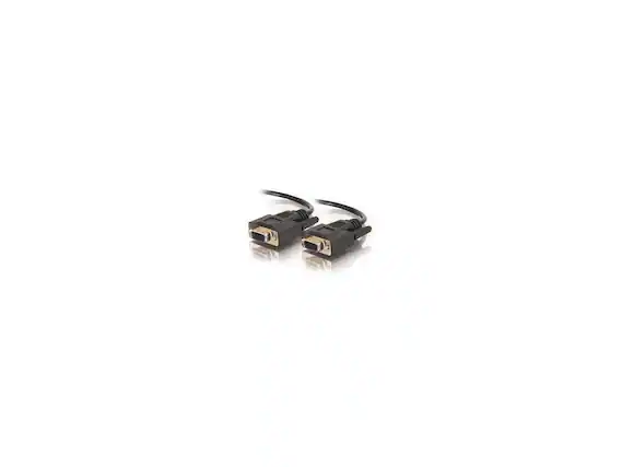 Front. Cables to Go - C2G 52035 DB9 F/F Serial RS232 Cable, Black (6 Feet, 1.82 Meters).