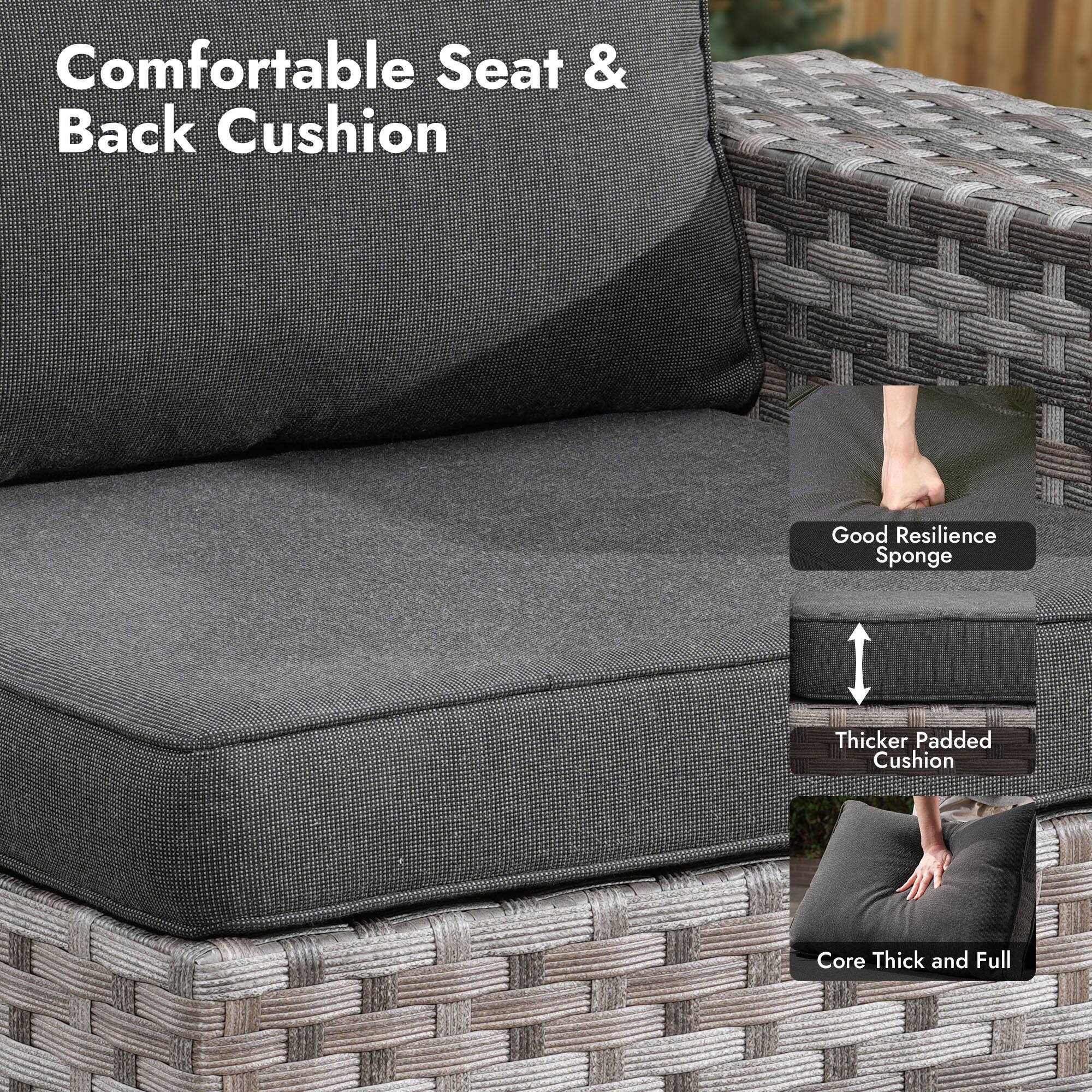Comfortable Seat & Back Cushion

- Good Resilience Sponge
- Thicker Padded Cushion
- Core Thick and Full