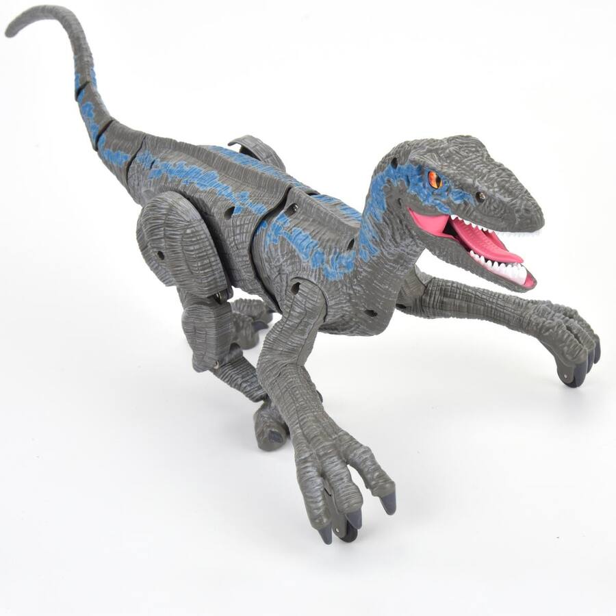 JuzToys Remote Control Dinosaur Toy, Velociraptor RC Dino Toy with 3D ...