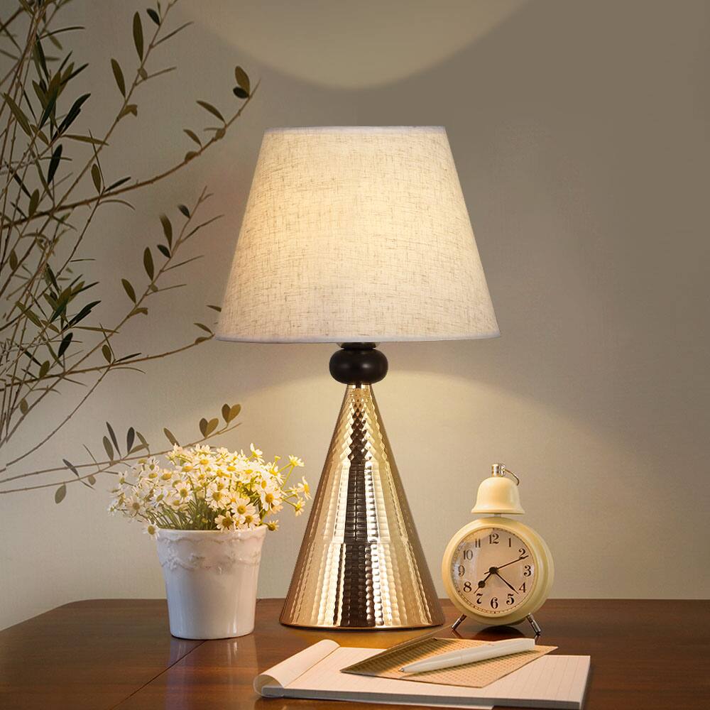 Alt View 2. Oumilen - Industrial Vintage Metal Shade Cage Table Lamp for Bedroom, Living Room, Office.