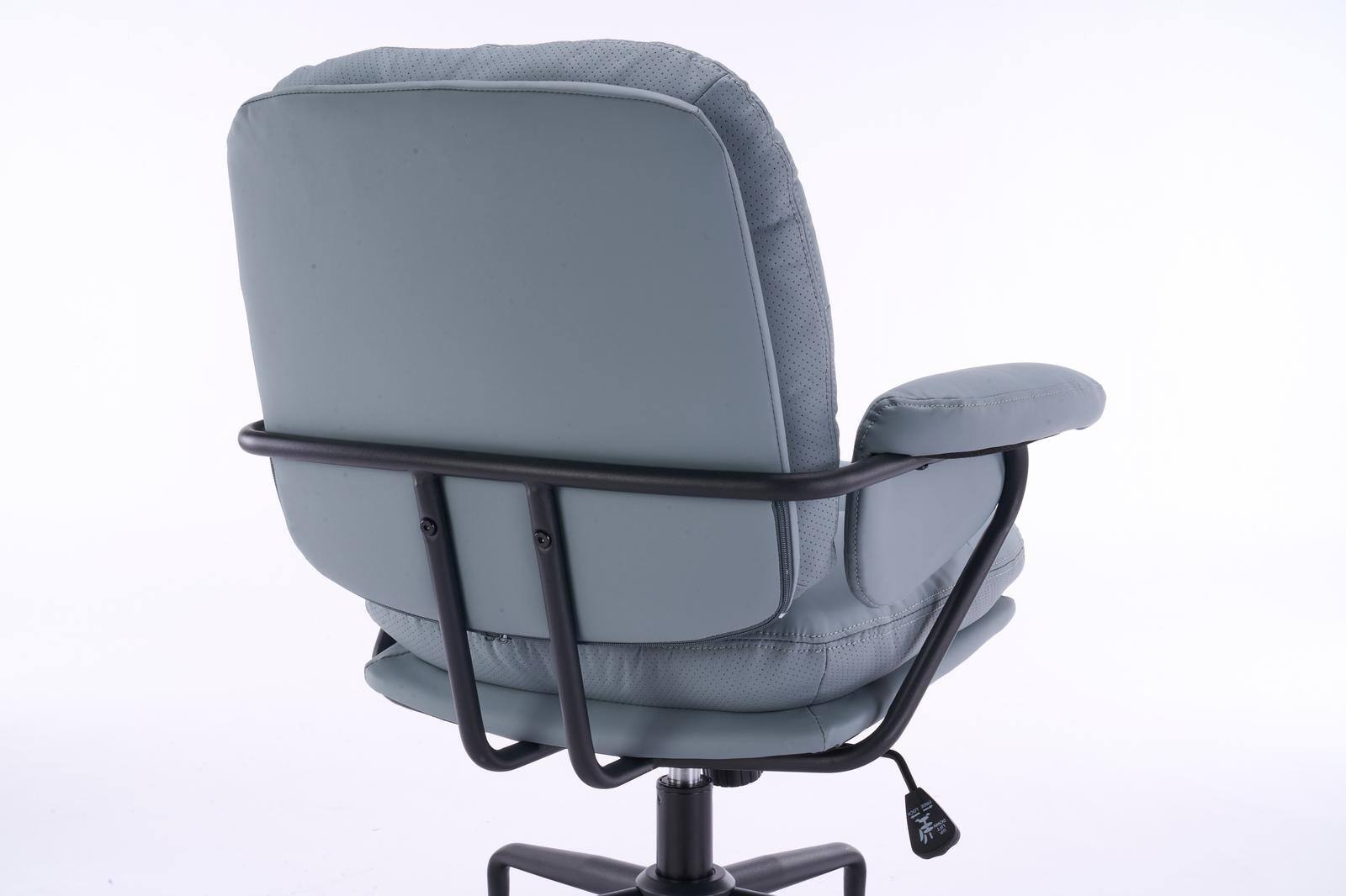 Alt View 2. Spaco - Spaco Ergonomic Leather Executive Office Chair, Adjustable Height Reclining Swivel Chair with Sturdy Metal Frame - Sage.