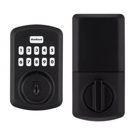 Kwikset - Metal Electronic Touch Pad Deadbolt - Matte Black