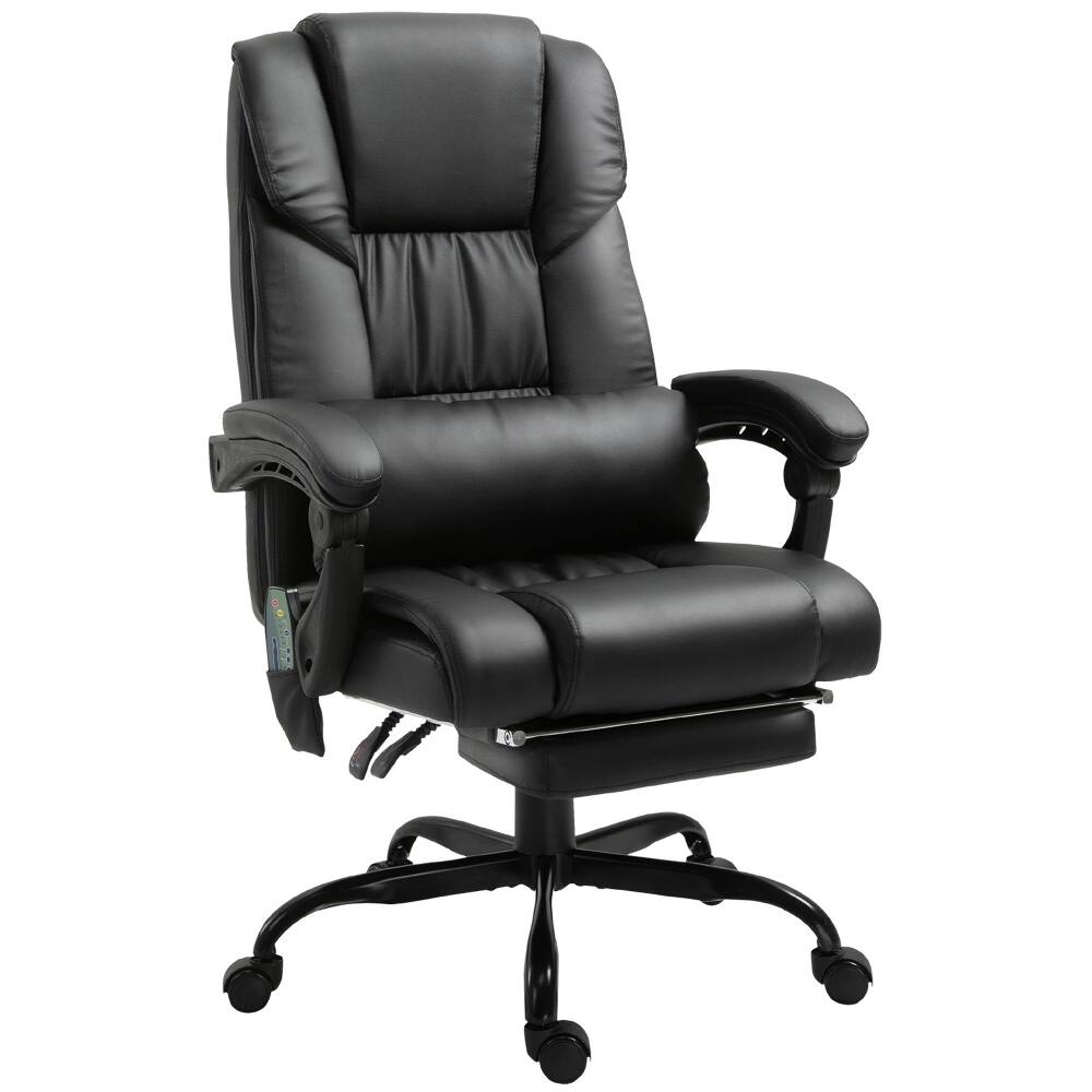 Alt View 8. Loheer - Loheer Massage Office Chair High Back Reclining Executive Black - Black.