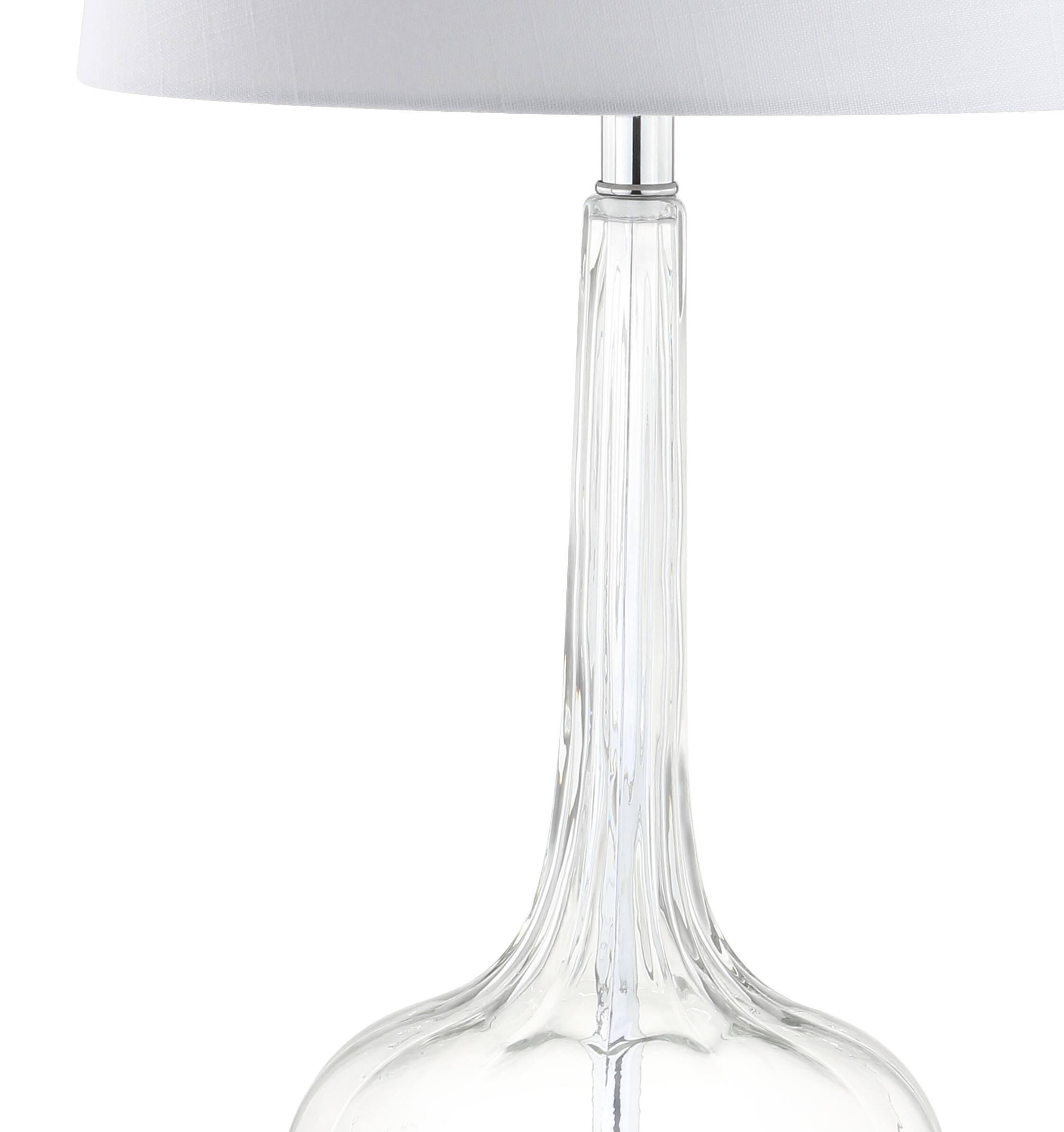 Alt View 6. Jonathan Y - Bette 28.5" Glass Teardrop LED Table Lamp, Clear (Set of 2) - Clear.