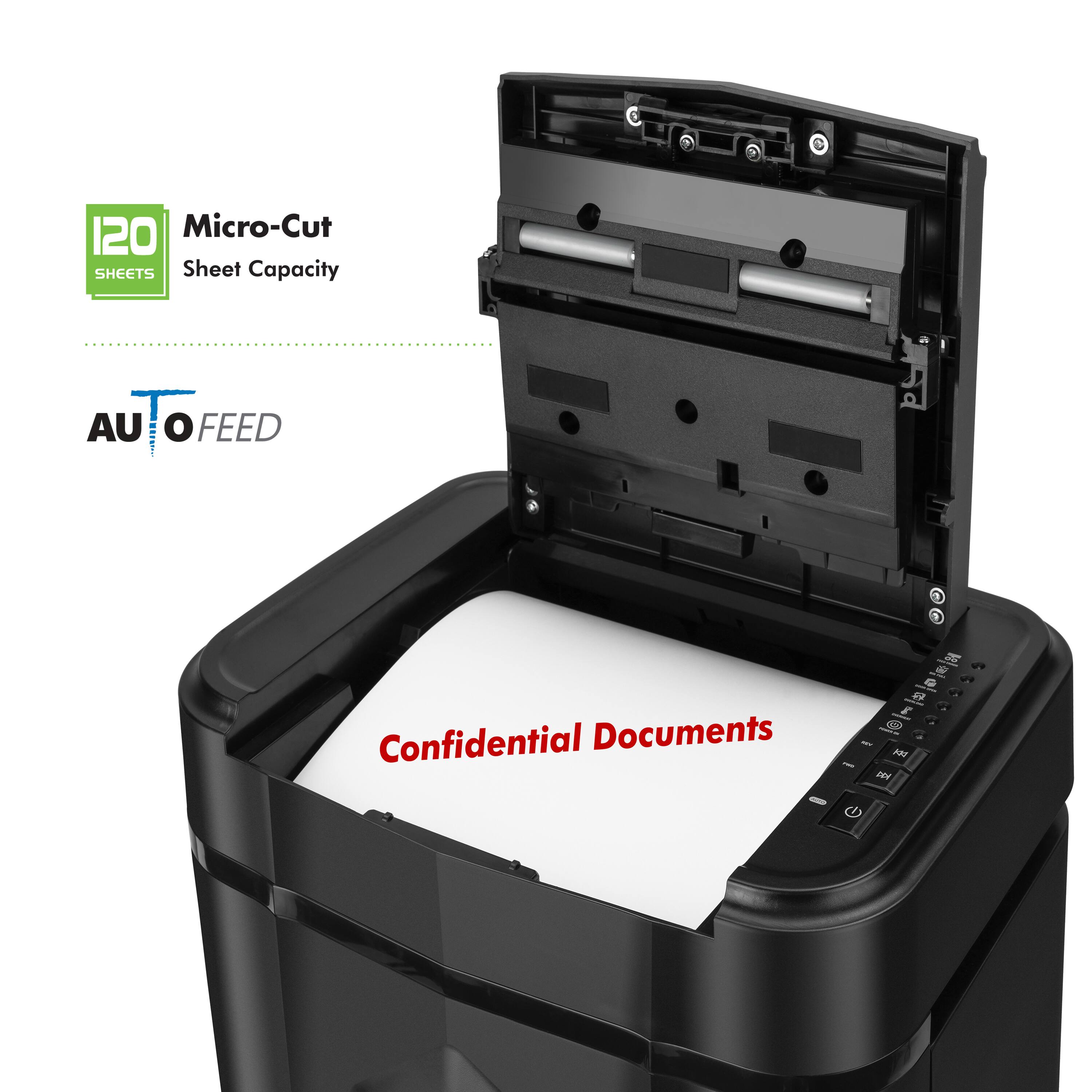 120 Micro-Cut SHEETS Sheet Capacity  
AUTO FEED  
Confidential Documents