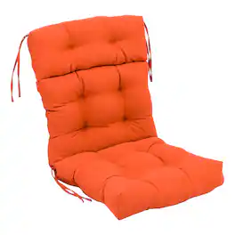 Blazing Needles - 22-inch by 45-inch Solid Twill Tufted Chair Cushion - Orange
