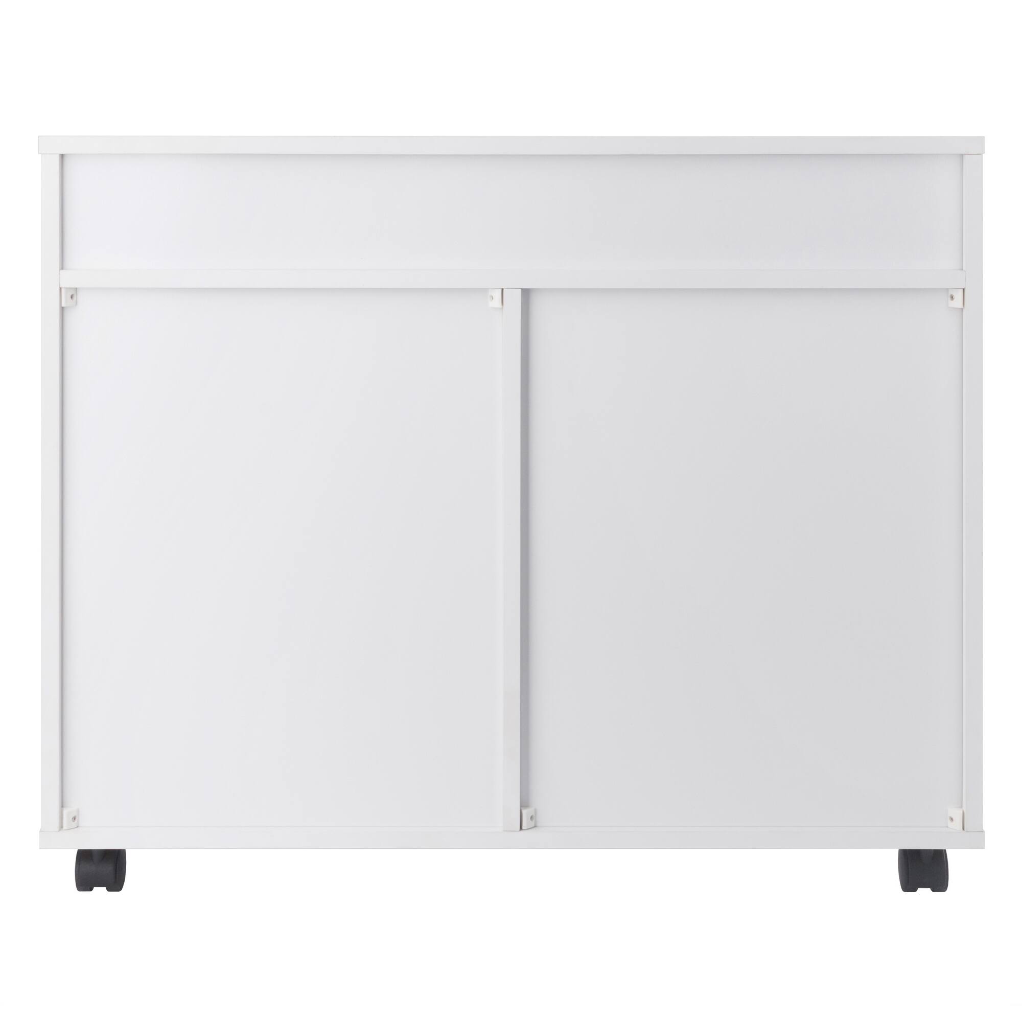 Alt View 5. Winsome Wood - Halifax 5-Drawer Mulit-Storage Mobile Cabinet - White.
