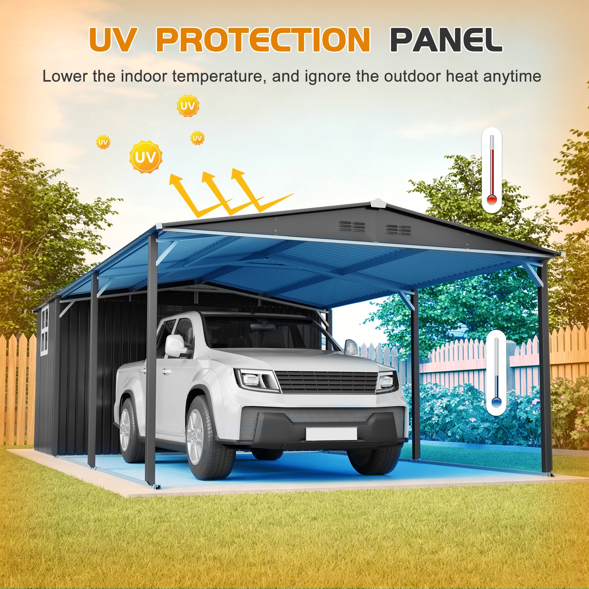 UV PROTECTION PANEL  
Lower the indoor temperature, and ignore the outdoor heat anytime