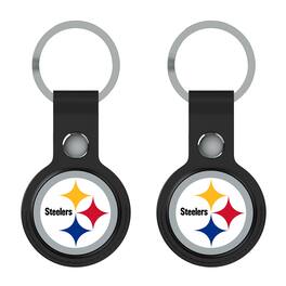 Keyscaper - Pittsburgh Steelers Two-Pack AirTag Holders - No Size - Black