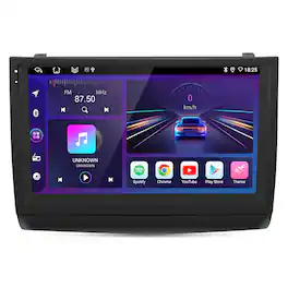 Junsun - For Toyota Prius 2003-2009 9" 8 Core 6+128GB Android 15 carplay Car Stereo Radio GPS Navi RDS WIFI DSP SWC FM BT - Black