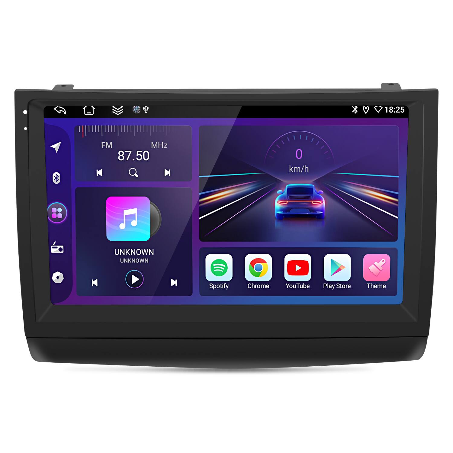 Junsun - For Toyota Prius 2003-2009 9" 8 Core 6+128GB Android 15 carplay Car Stereo Radio GPS Navi RDS WIFI DSP SWC FM BT - Black