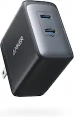 Front. Anker - Anker USB C Charger, 726 Charger (Nano II 65W) - Black.