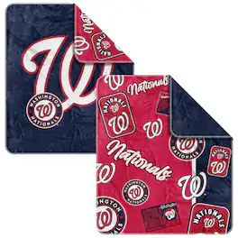 Logo Brands - Washington Nationals 50" x 60" Dream Weave Throw Blanket - Red
