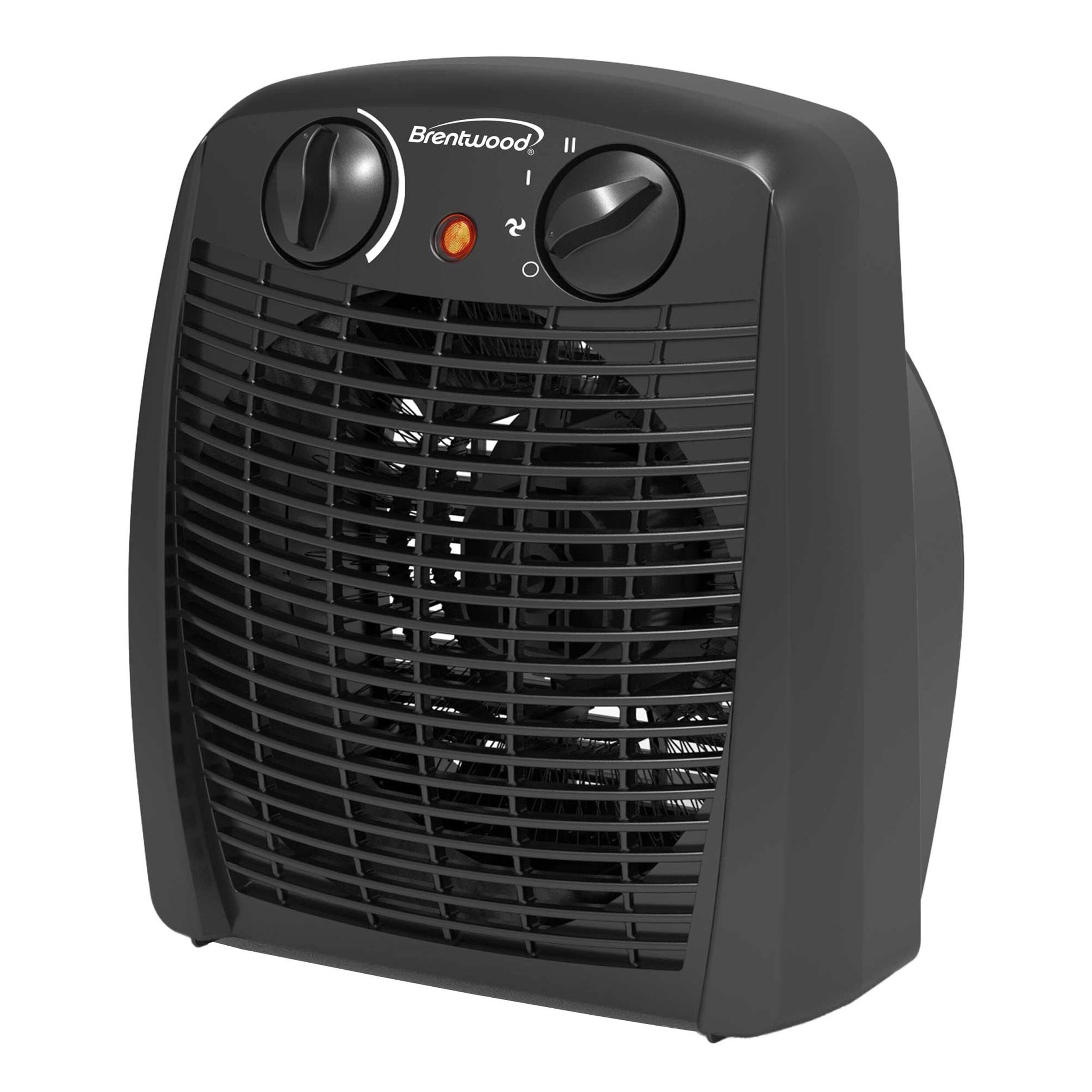 Angle. Brentwood - Brentwood 1500-Watt Portable Electric Space Heater and Fan in Black.