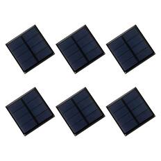 Front. Unique Bargains - 6pcs 2V 0.32W 160mA Mini Solar Panels, Small Solar PV Cells for DIY Electric Toy Materials Kits - Black.
