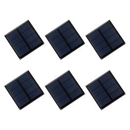 Unique Bargains - 6pcs 2V 0.32W 160mA Mini Solar Panels, Small Solar PV Cells for DIY Electric Toy Materials Kits - Black
