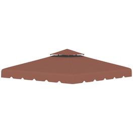 Outsunny - 10' x 10' Gazebo Replacement Canopy, Gazebo Top Cover with Double Vented Roof for Garden Patio Outdoor (TOP ONLY) - Coffee