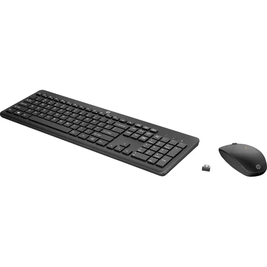 Alt View 1. HP - HP 235 Wireless Mouse and Keyboard Combo - USB Type A Wireless RF 2.40 GHz Keyboard - English (US) - USB Type A Wireless - Unknown.