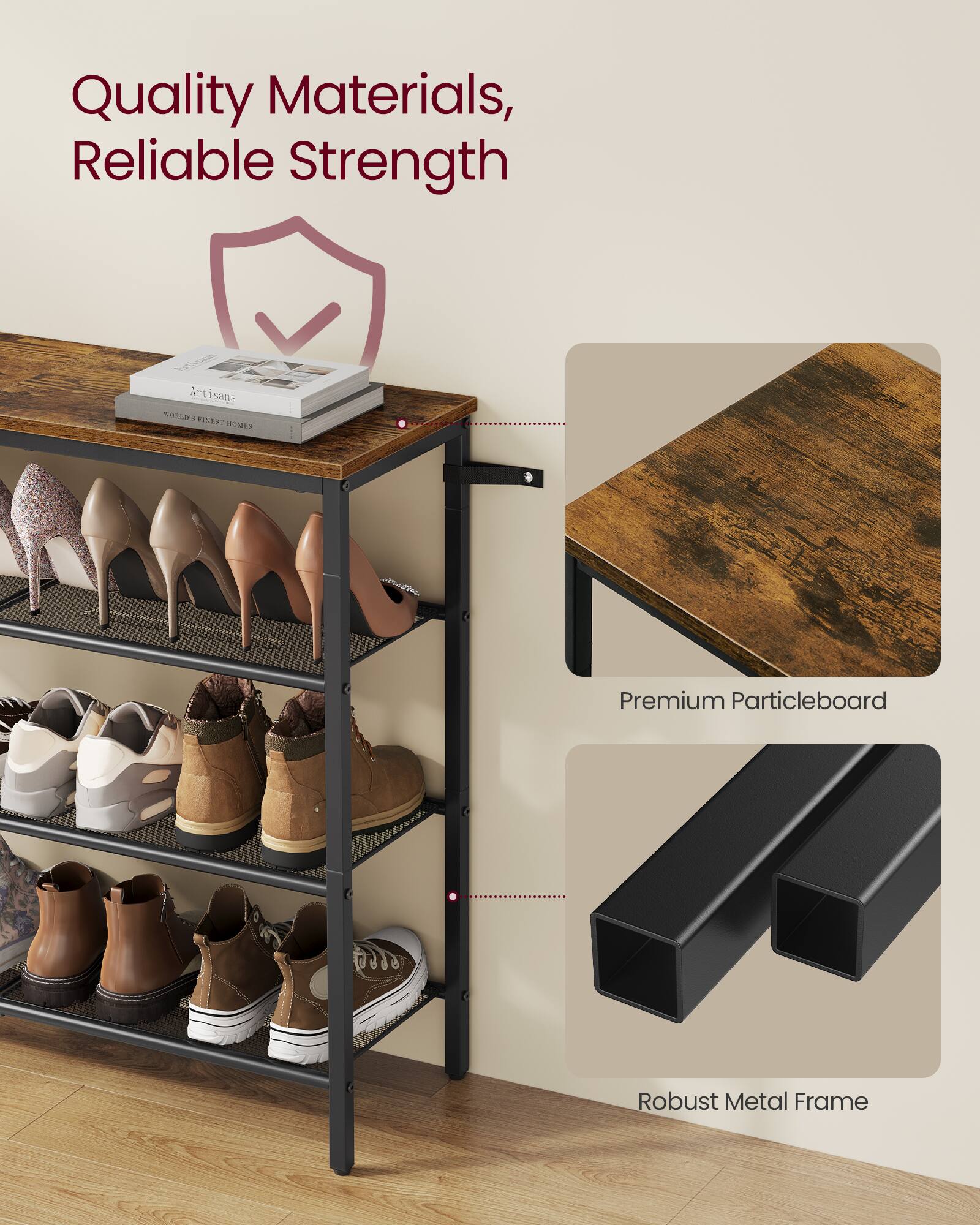 Quality Materials, Reliable Strength

Premium Particleboard

Robust Metal Frame