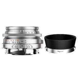 Thypoch Ksana 35mm f/2 ASPH. Full-frame Photo Lens_with Lens Hood (Leica M, Silver Chrome)