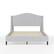 Alt View 18. Martha Stewart - Amelia Faux Linen Upholstered Full Size Platform Bed with Curved Headboard - Gray Fabric/Black Legs.