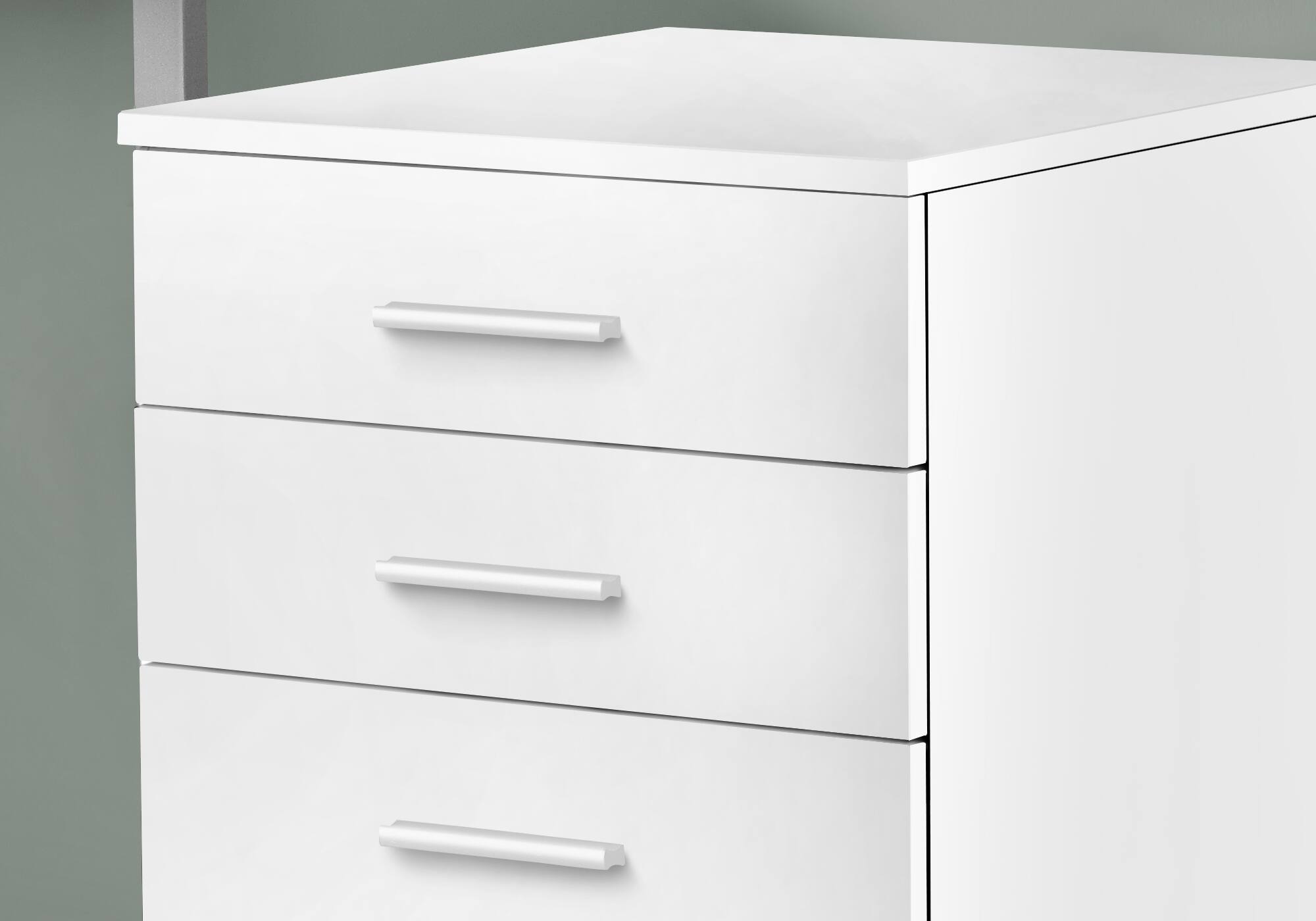 Alt View 1. TinyHomie - File Cabinet Rolling Mobile Storage Drawers Printer Stand Office Work White Laminate Contemporary Modern.