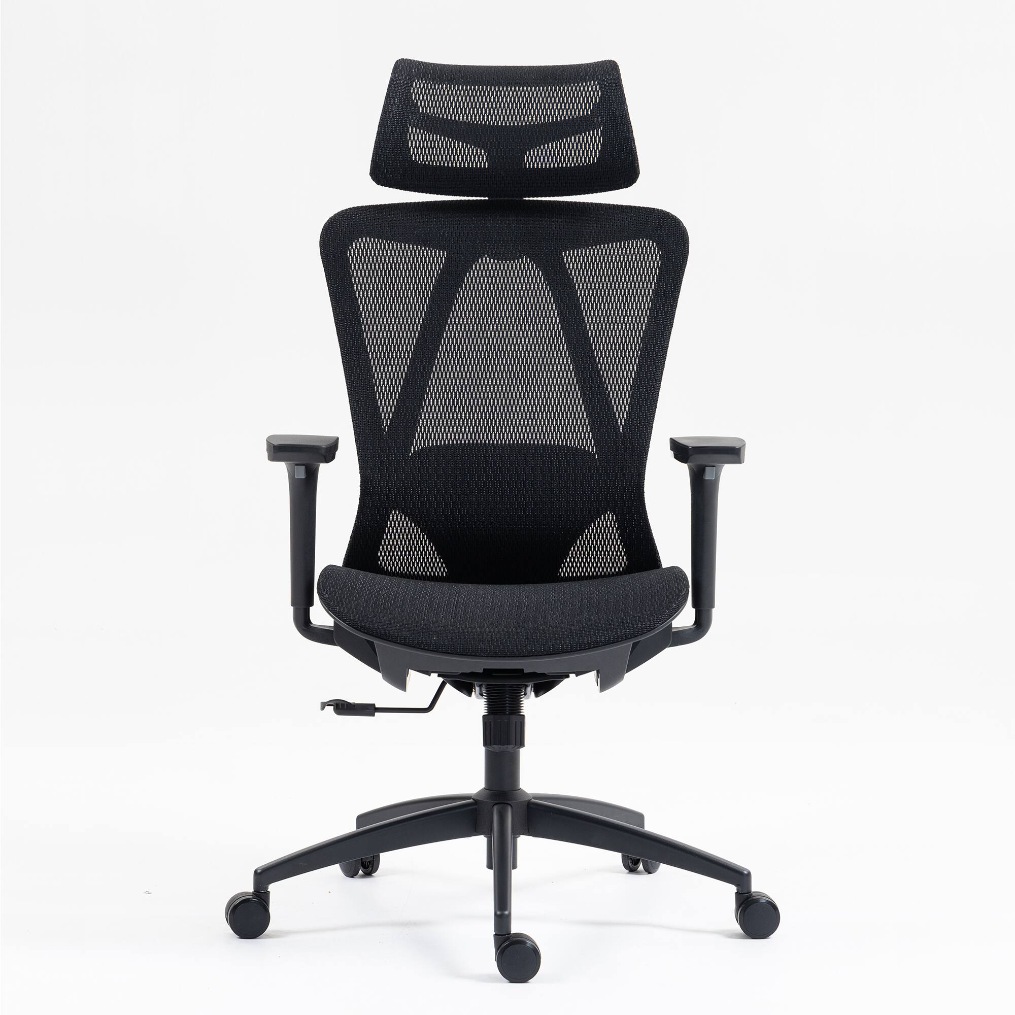 Angle. GOODSILO - Ergonomic Mesh Office Chair with Adjustable Lumbar Support & 3D Armrests - Black.