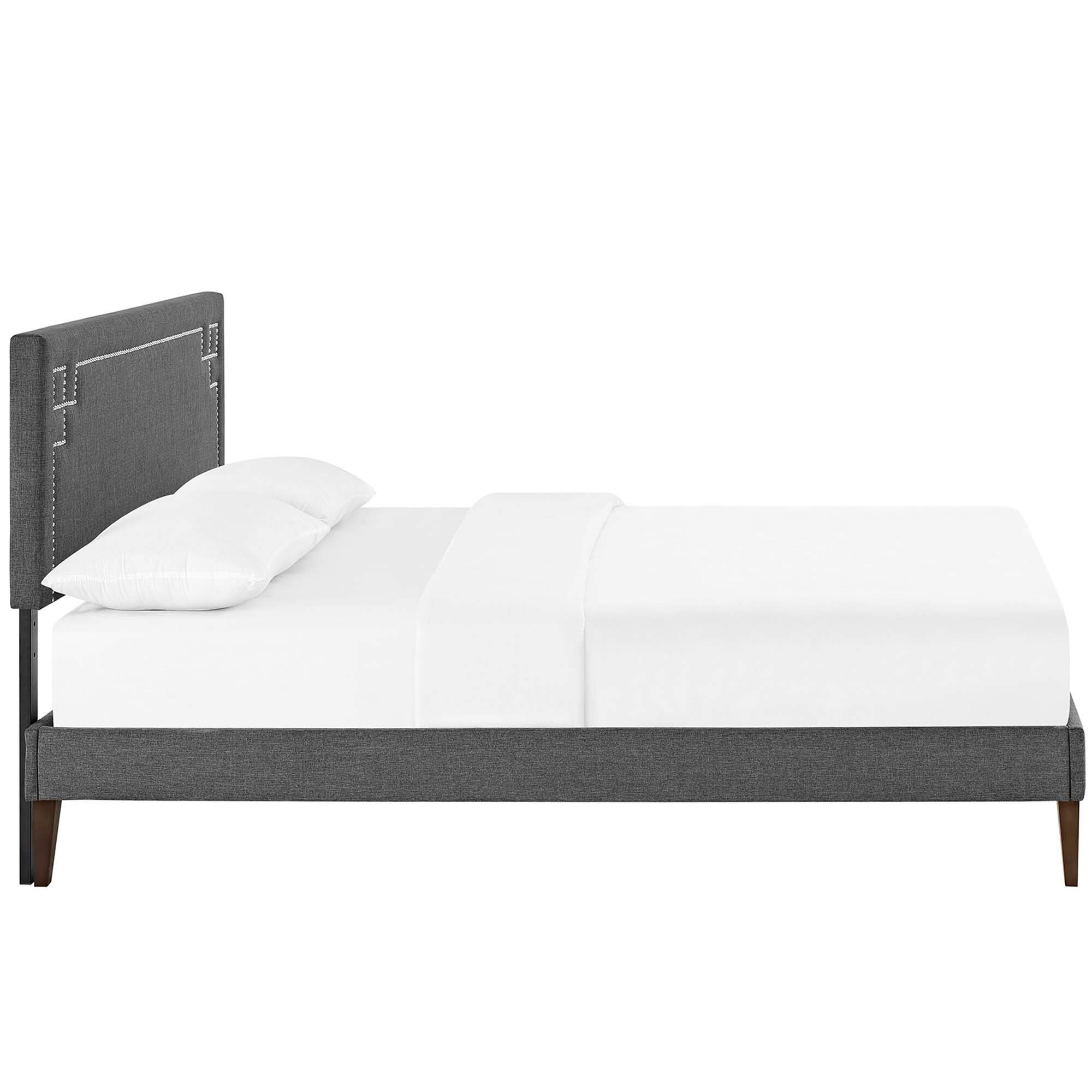 Back. Modway - Celine Channel Tufted Performance Velvet Twin Platform Bed - Red.