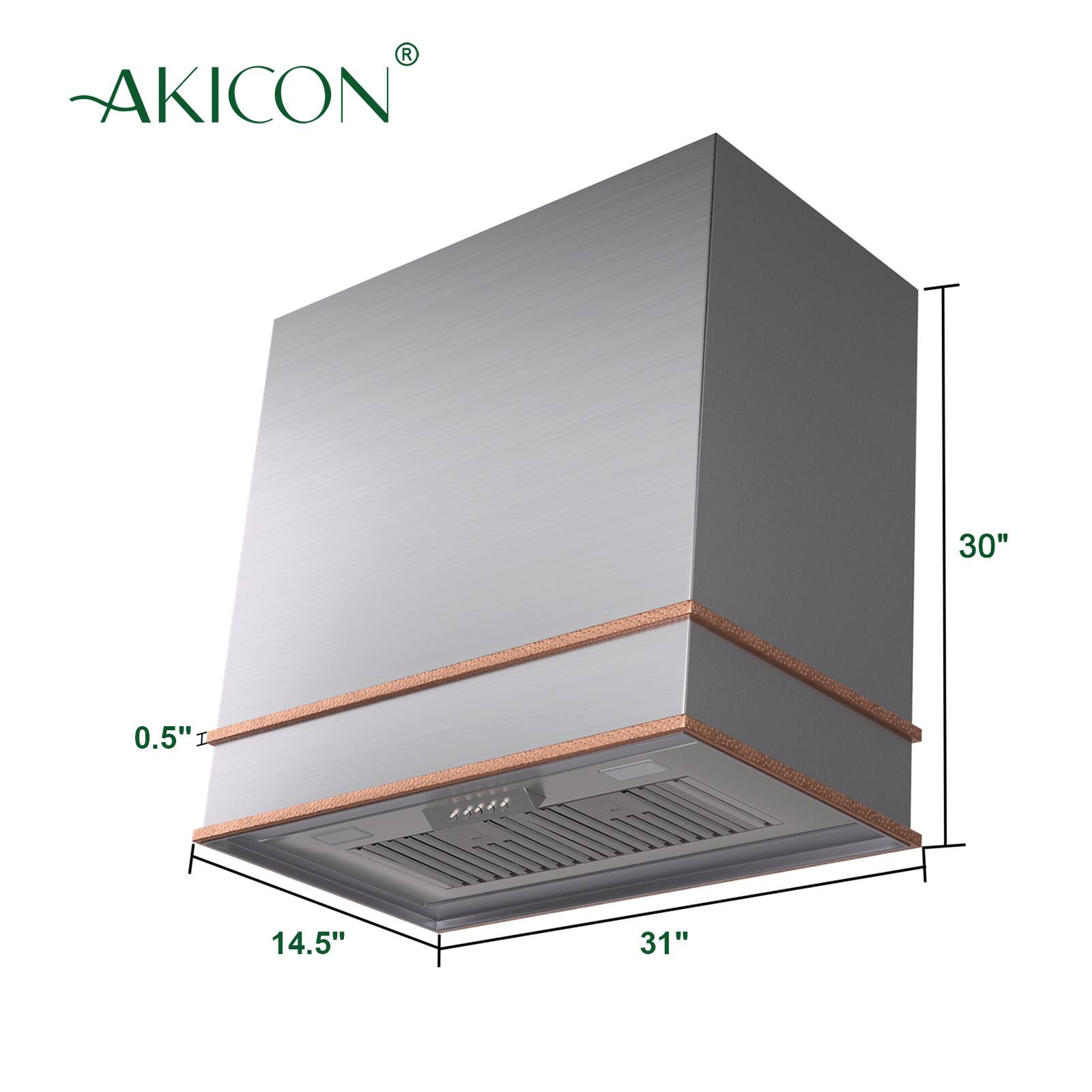 AKICON  
30"  
0.5"  
14.5"  
31"