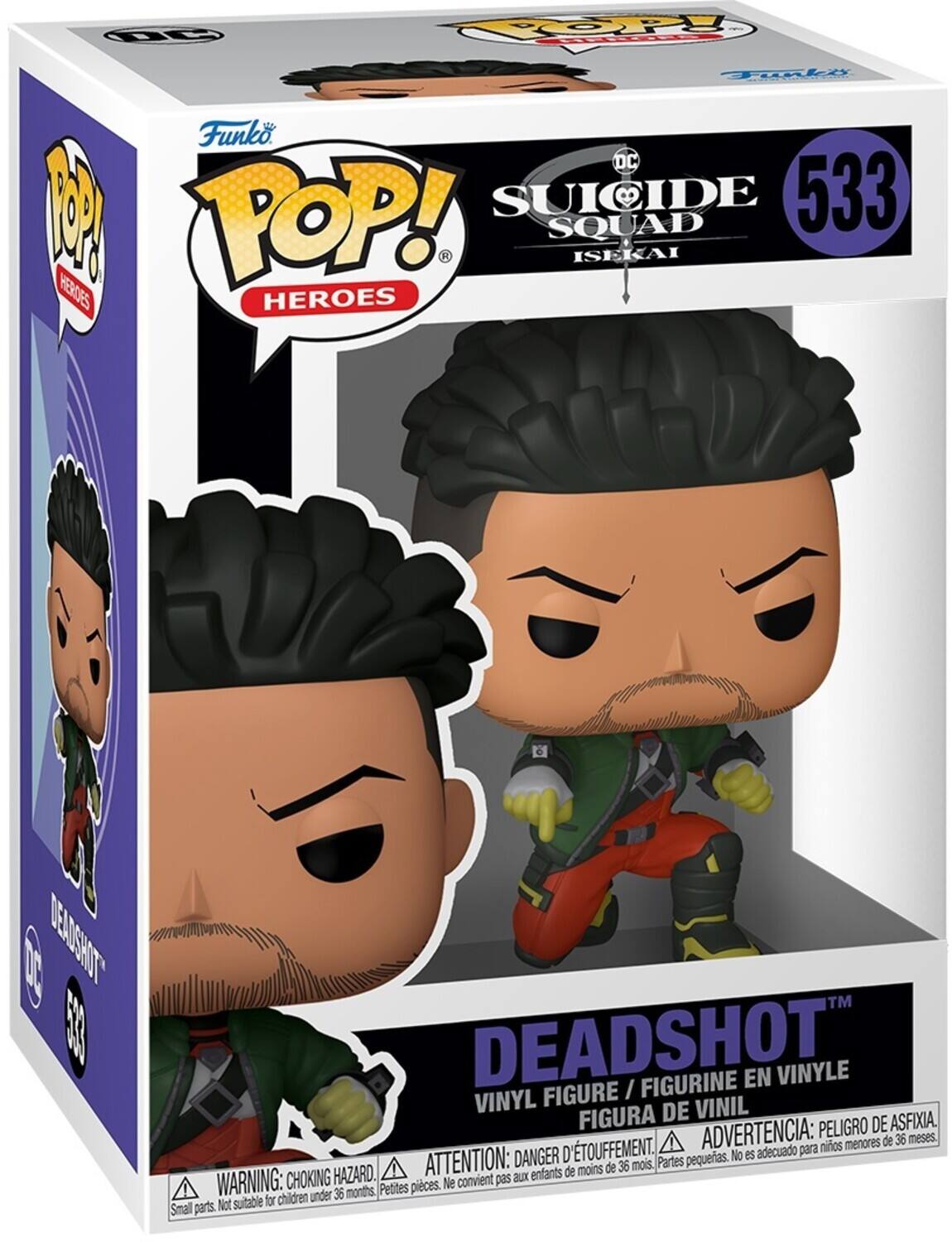 BE OOPy Todli Funko DC 1 POP! SUICIDE SQUAD 533 ISEKAI HEROES DELDISNOTT E TM DEADSHOT I/ FIGURINE EN VINYLE VINYL FIGURE VINIL FIGURA DE ASFIXIA, ADVERTENCIA: PELIGRO DE A menores de 36 meses. D'TOUFFEMENT. adecuado para nios DANGER pequeras. No es HAZARD. ATTENTION: aux enfants de moins de 36 mois. Partes WARNING: CHOKING Petites pieces. Ne convient pas children under 36 months Not sutable for Small parts.