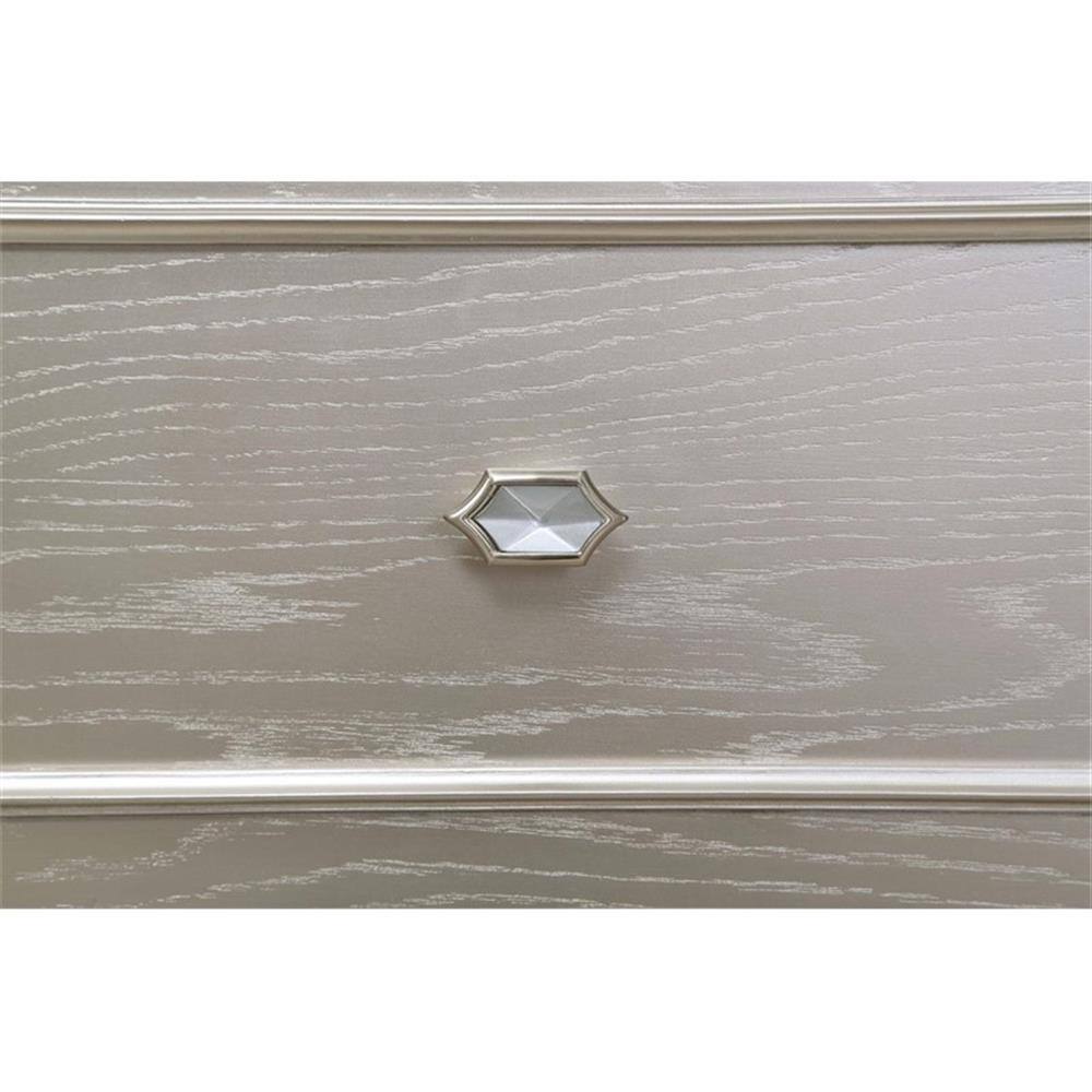 Alt View 4. Coaster Home Furnishings - Evangeline 3-drawer Nightstand - Silver.